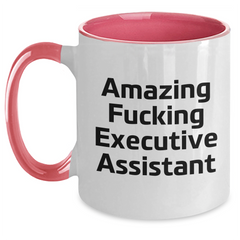 Funny Executive Assistant Gifts, Amazing Two Tone Coffee Mug for Graduation from Friends, Coworkers, Family - Main