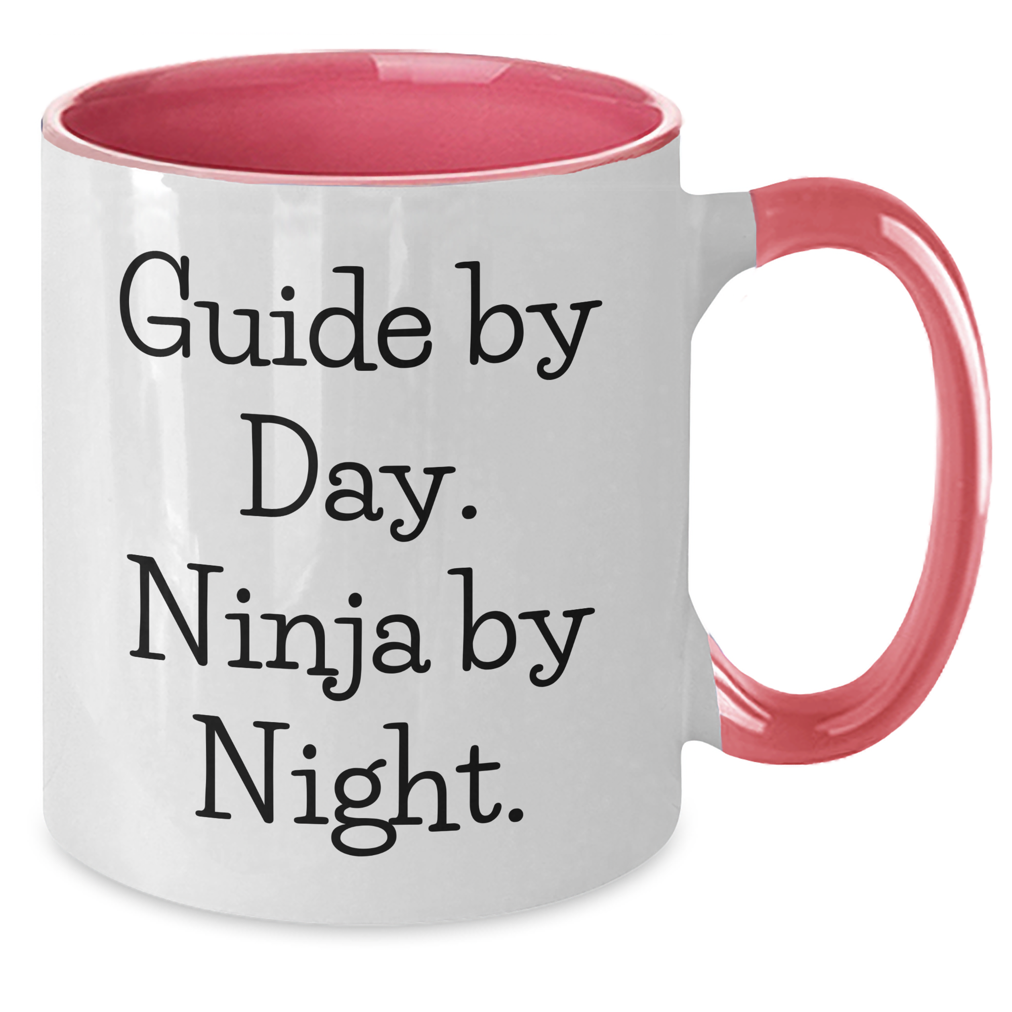 Guide Gifts from Men - Funny Two Tone Coffee Mug, Black and White, Red and White, Navy and White, Pink and White Options - Perfect for Guide Enthusiasts, Father's Day Unique Gifts - Additional