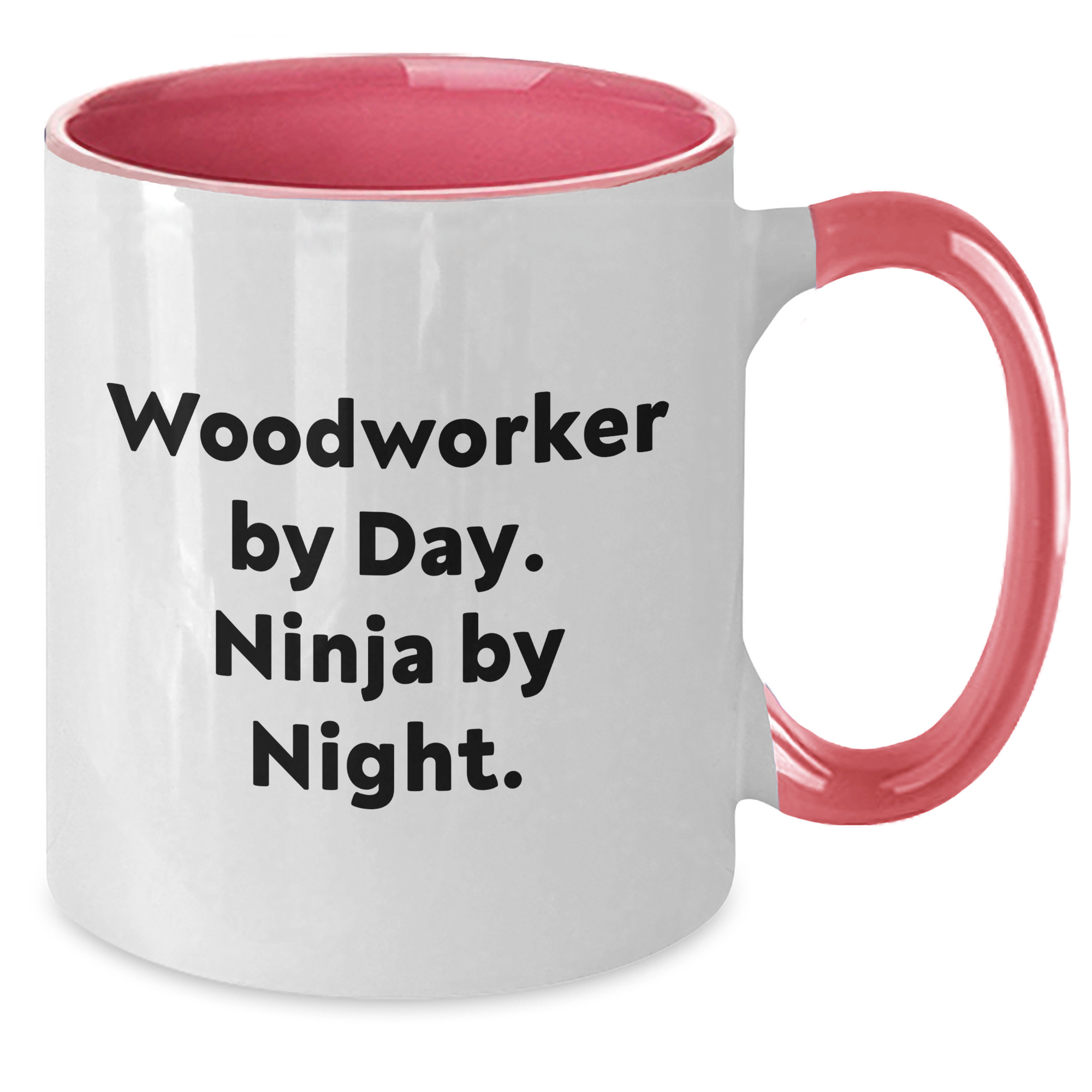 Funny Woodworker Gifts from Men to Woodworkers By Day. Ninja By Night. Two Tone Coffee Mug for Father's Day - Additional