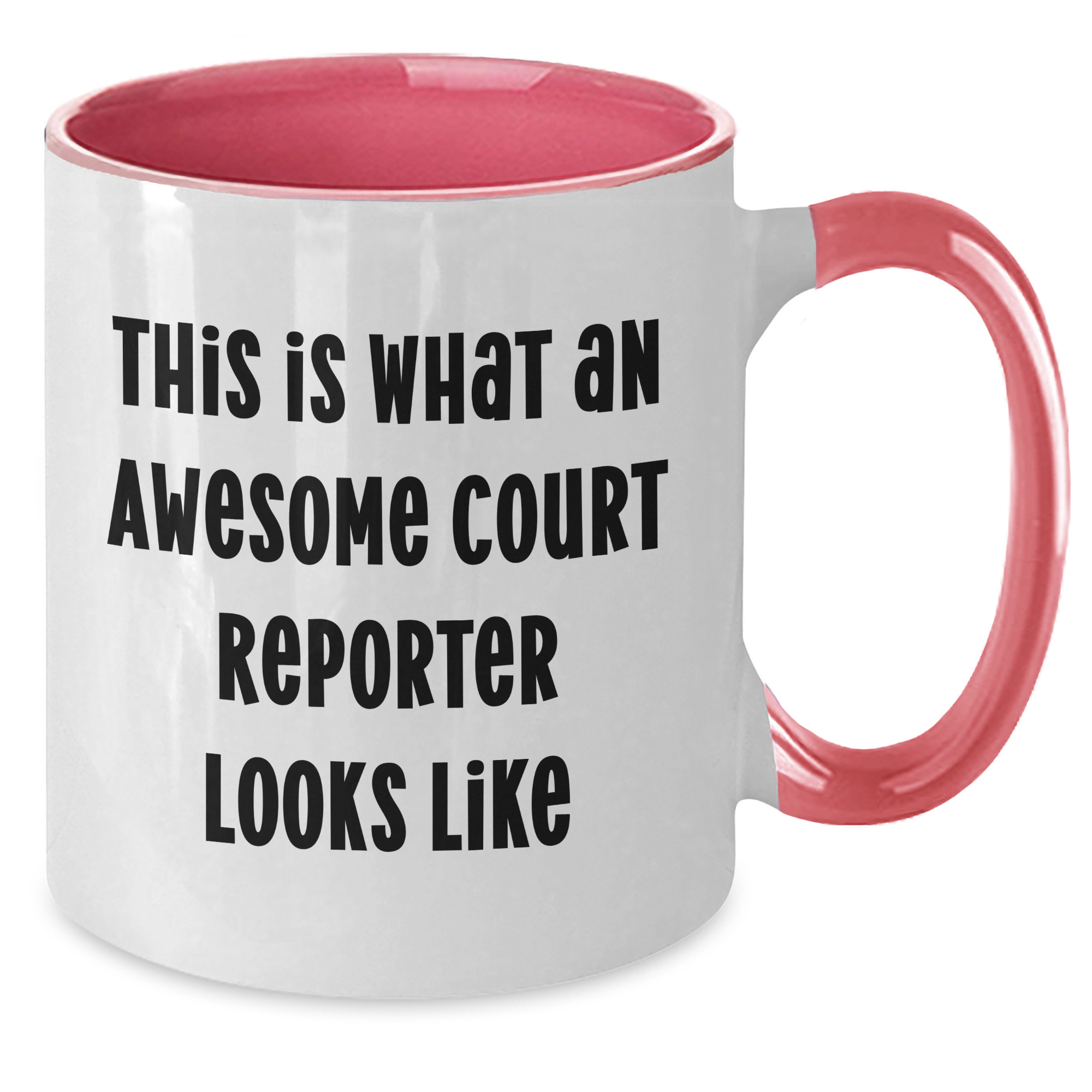 Funny Court Reporter Gifts, 'This Is What An Awesome Court Reporter Looks Like' Two Tone Coffee Mug, Gifts from Friends to Court Reporter, Unique Father's Day Unique Gifts - Additional