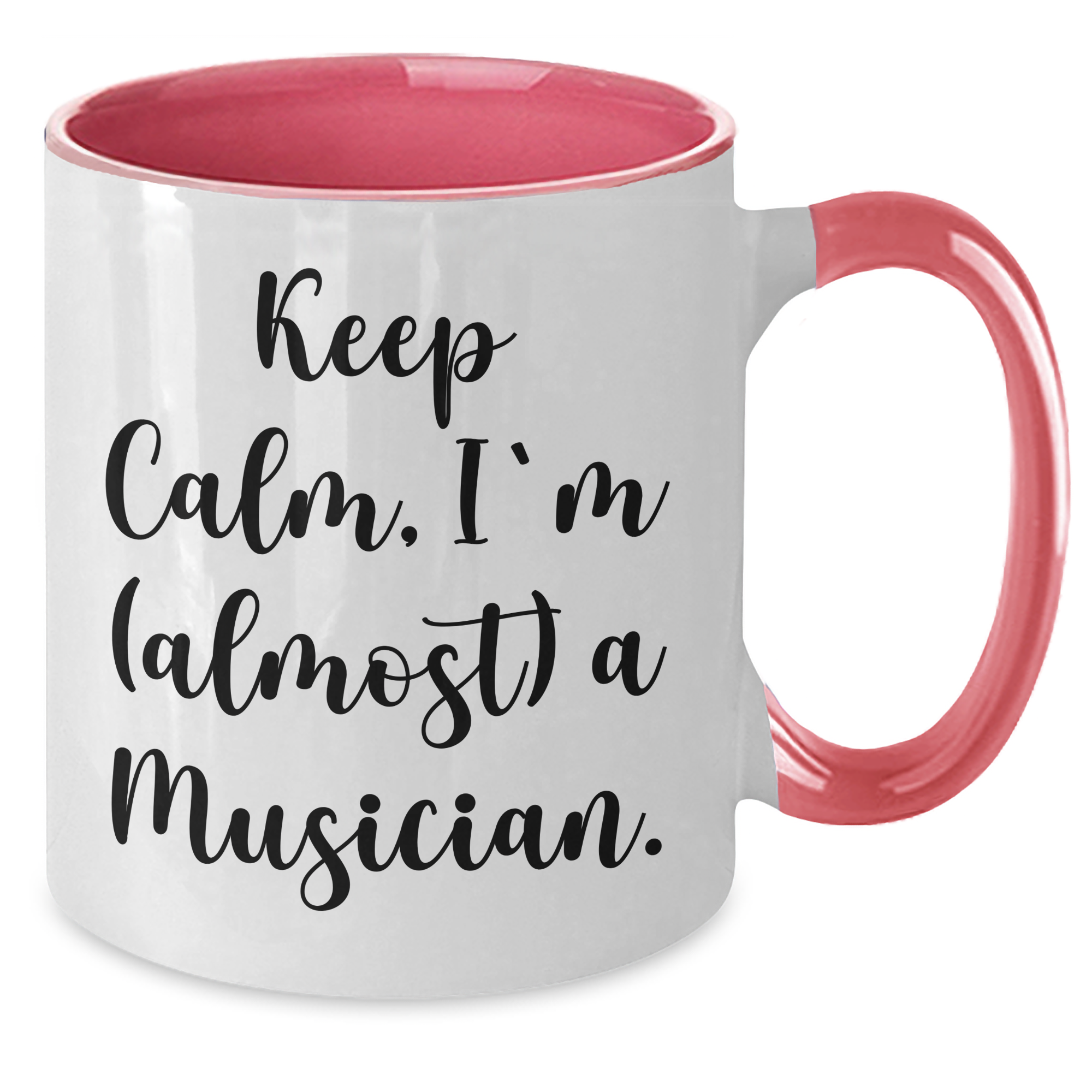 Funny Musician Gifts for Him or Her - Keep Calm, I'm (almost) A Musician. Two Tone Coffee Mug for Graduation, Music Lover, Musician's Friend, Coworker or Family Member - Additional