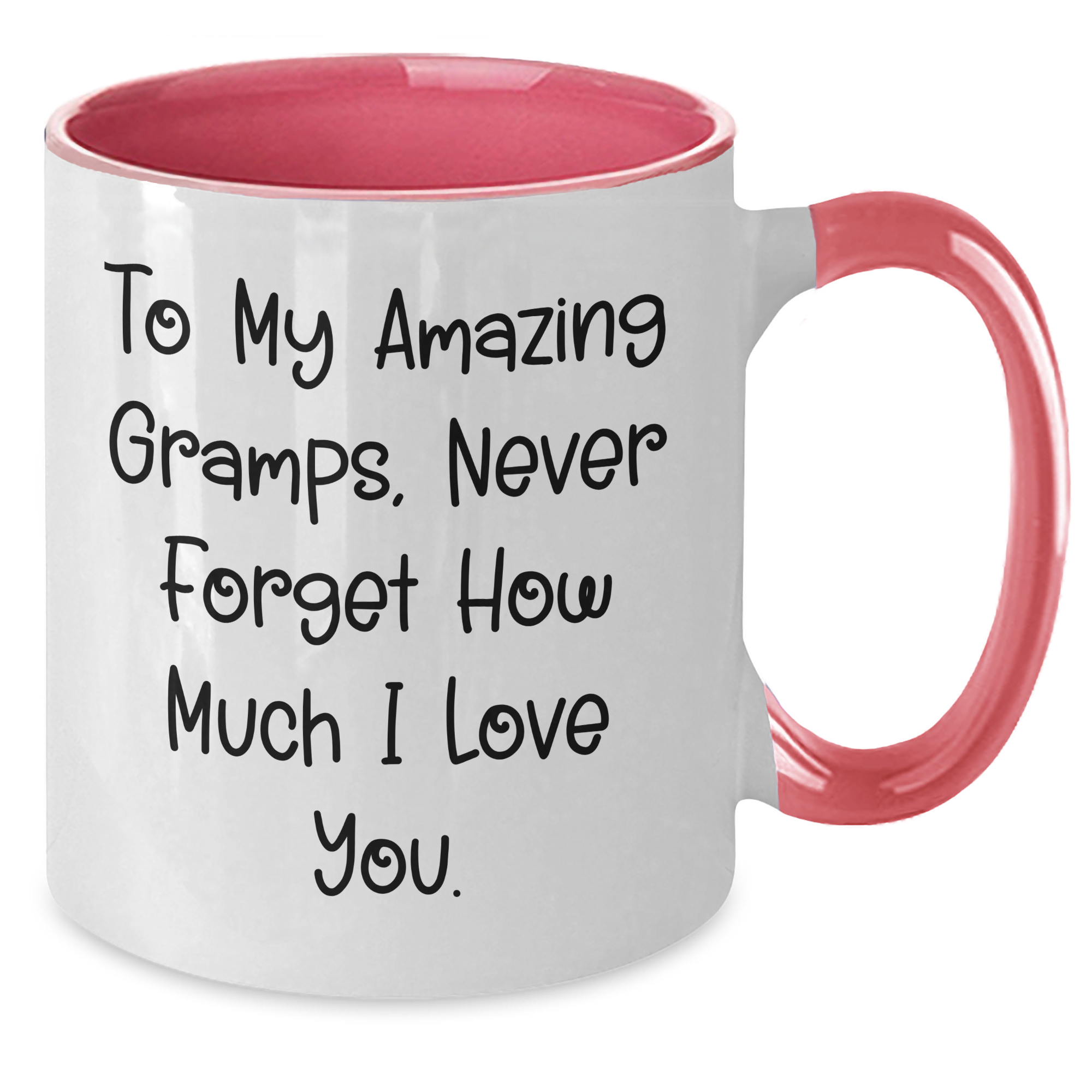 Funny Gramps Gifts from Men to Amazing Gramps on Graduation Unique Gifts, Two Tone Coffee Mug with Inspirational Quote - Additional