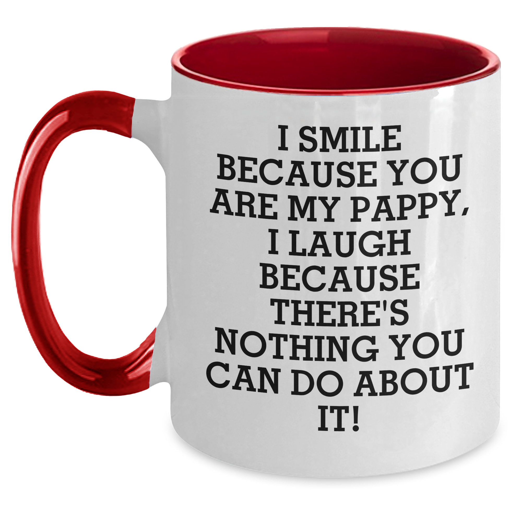 Pappy's Humorous Two Tone Coffee Mug, Funny Gifts for Graduation from Men, Women, Friends, or Family - Main