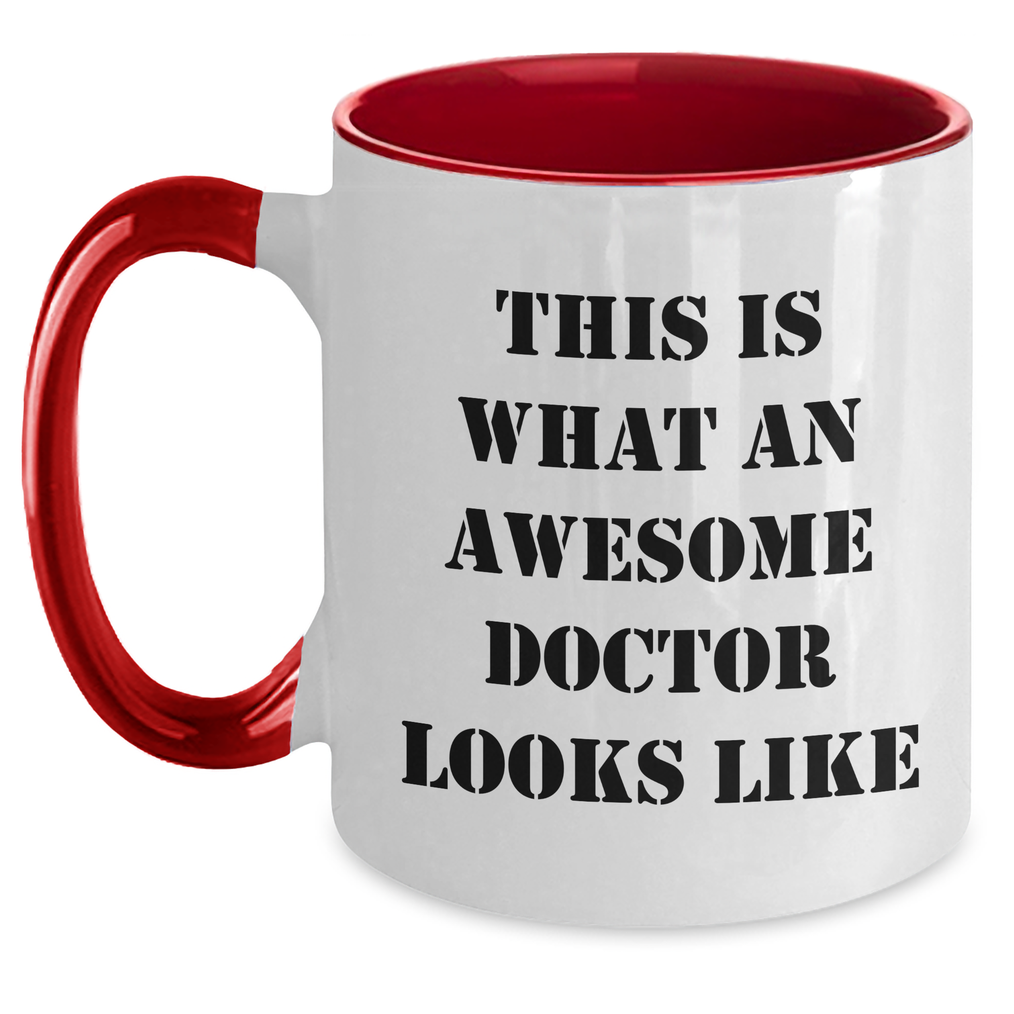 Funny Doctor Gifts - This Is What An Awesome Doctor Looks Like Two Tone Coffee Mug for Men, Women, Family, and Friends - Father's Day Unique Gifts from Family, Coworkers, and Friends - Main