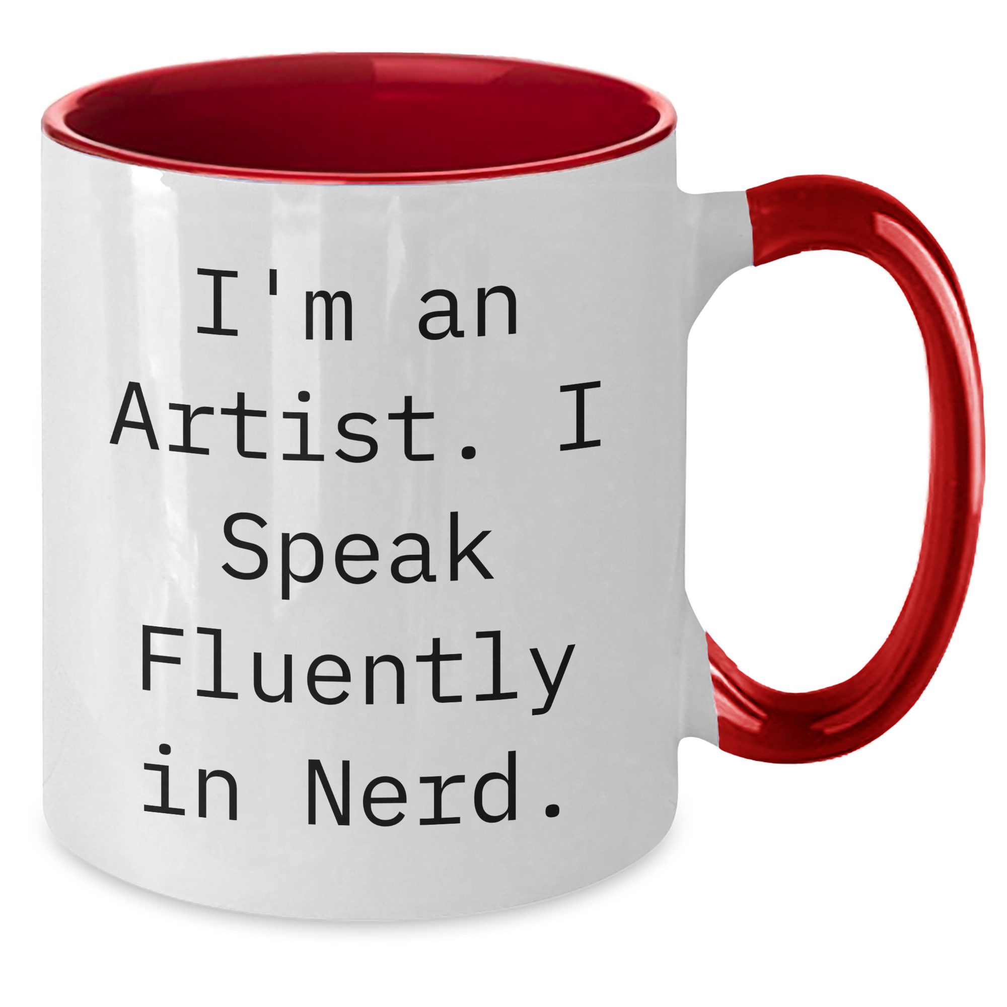 Funny Artist Gifts from Friends, Coworkers, or Family - Unique Two Tone Coffee Mug for Him, Dad, or Artist on Father's Day, I'm An Artist. I Speak Fluently In genius. - Additional