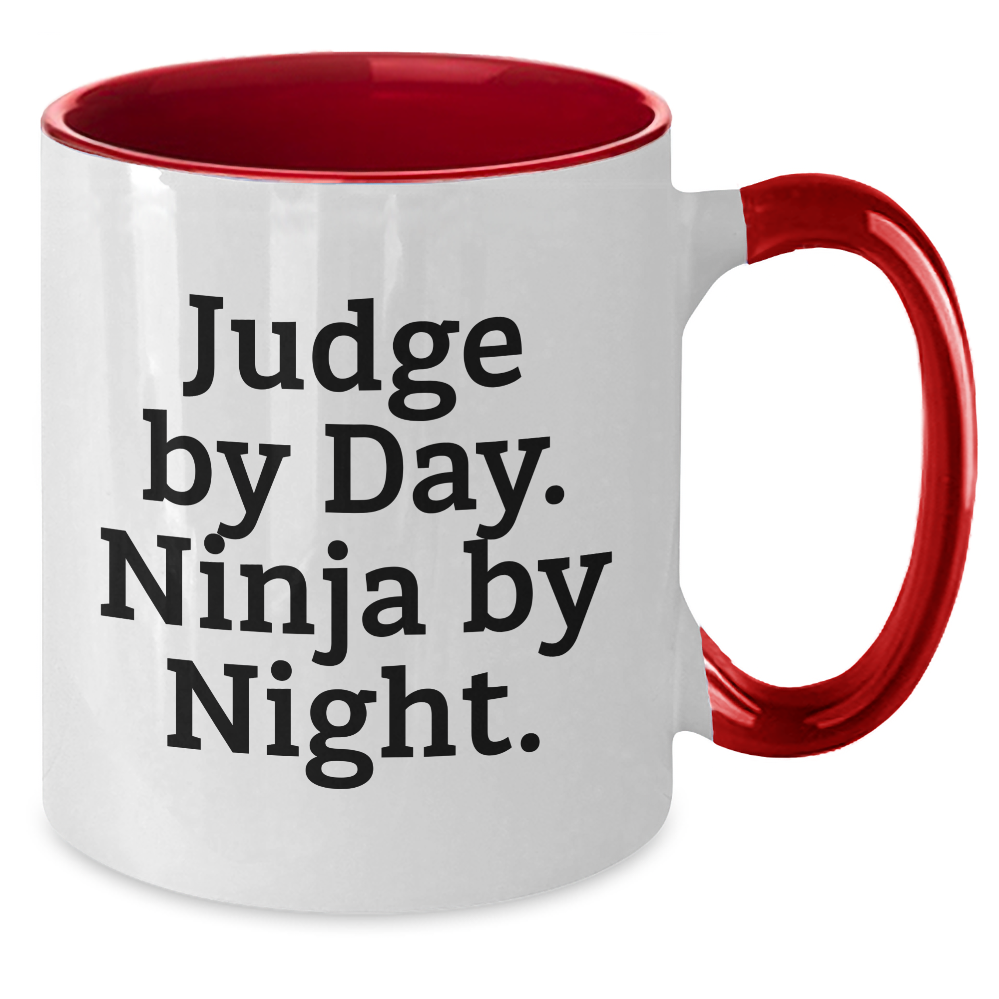 Judge Gifts from Men, Unique Judge By Day. Ninja By Night. Two Tone Coffee Mugs for Father's Day, Funny Judge Quote - Additional