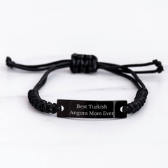 Turkish Angora Cat Lovers' Funny Rope Braceltes, Gifts from Mom, Unique Father's Day Unique Gifts for Turkish Angora Cat Owners, Best Turkish Angora Mom Ever Engraved - Image 3