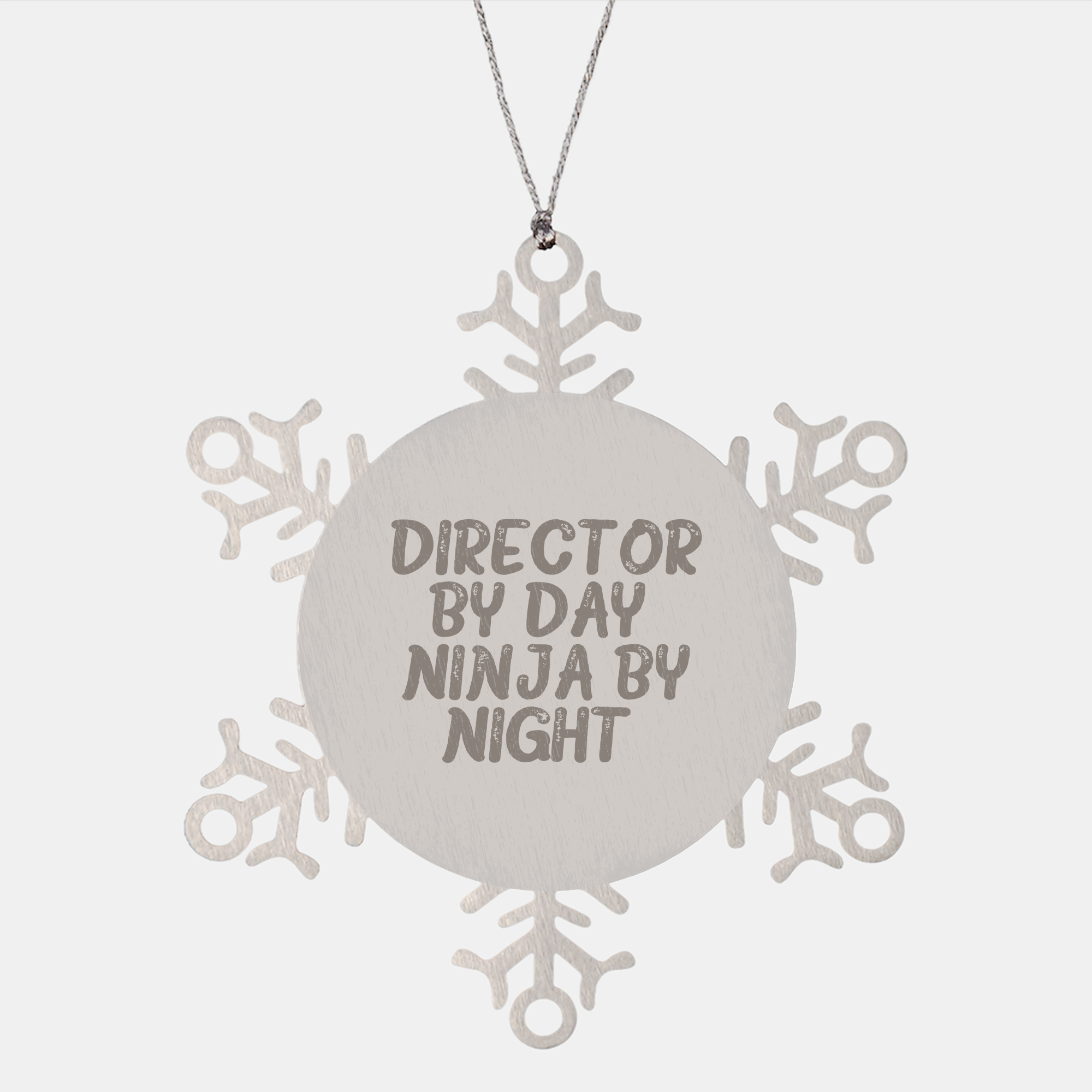 Director By Day, Ninja By Night - Funny Snowflake Ornament Gifts for Him - Christmas Unique Gifts from Friends to Coworkers - Image 1