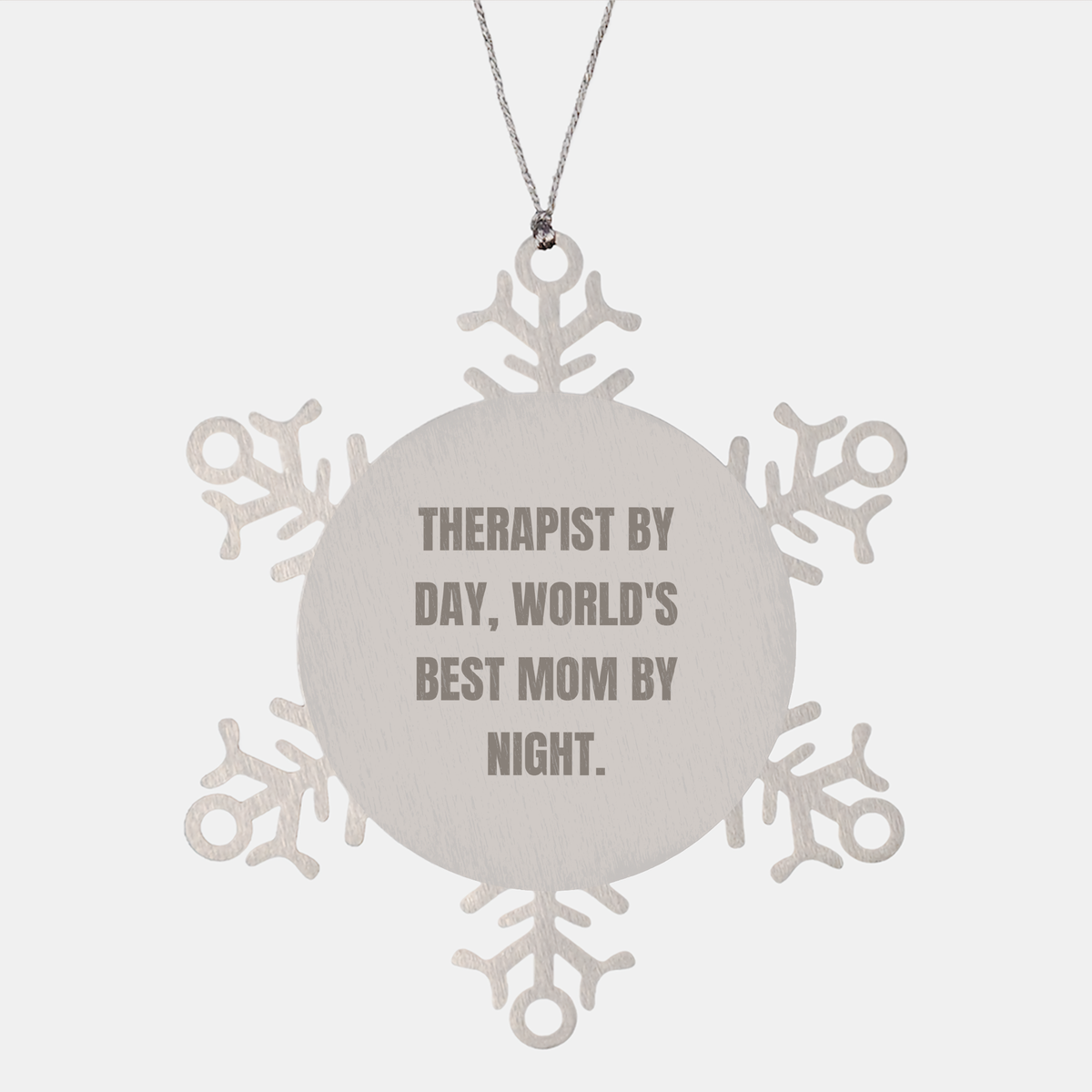 Therapist Gifts - Funny Snowflake Ornament for Christmas, Gifts from Mom to Therapist, Unique Present for Women - Image 1
