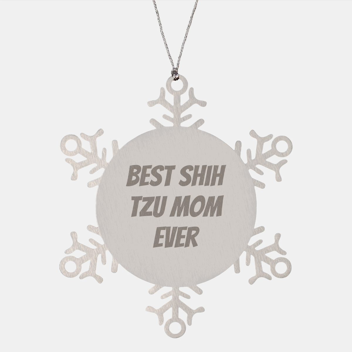 Funny Shih Tzu Dog Gifts, Snowflake Ornament for Best Shih Tzu Mom Ever, Christmas Unique Gifts from Family to Friends - Image 1