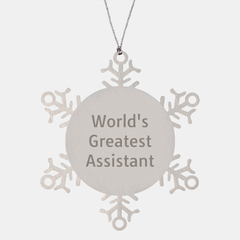 World's Greatest Assistant Snowflake Ornament, Gift from Family for Assistant, Christmas Unique Gifts - Image 1