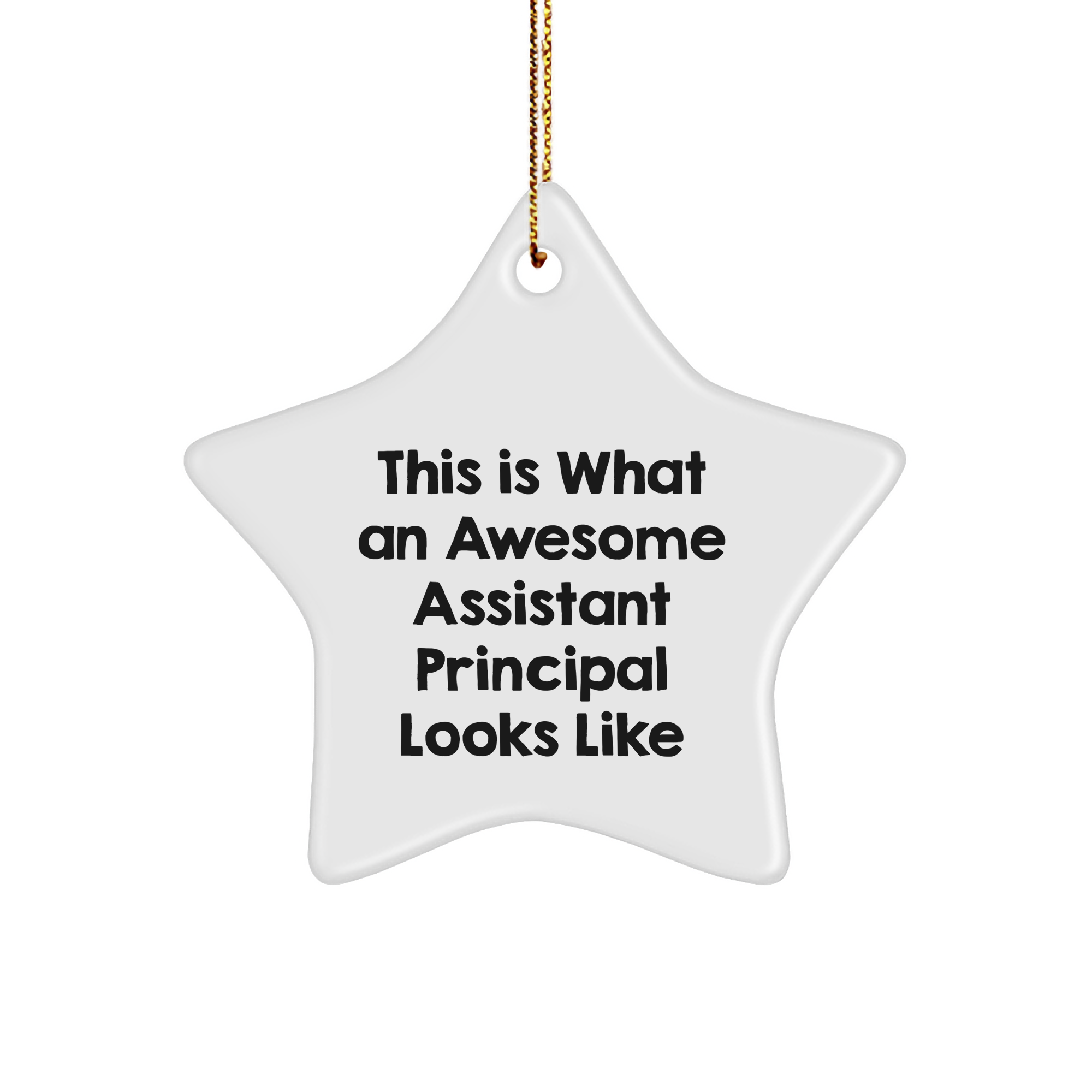 Funny Assistant Principal Gifts, This Is What An Awesome Assistant Principal Looks Like Star Ornament, Christmas Unique Gifts from Friends to Assistant Principal - Image 1