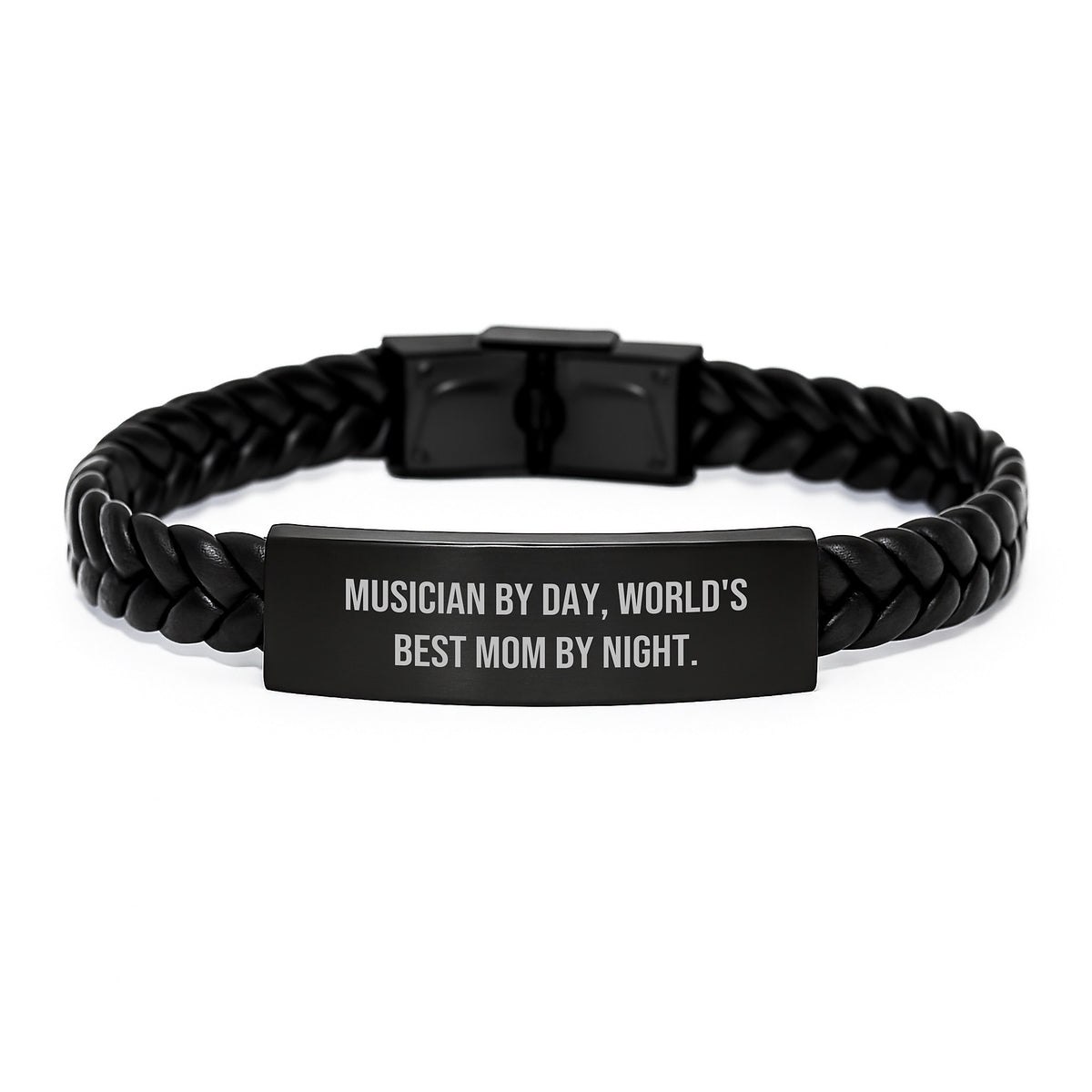 Musician Gifts by Day, Unique Interlaced Leather Bracelets for World's Best Mom By Night - Graduation Gifts from Friends, Family, Coworkers, or Loved Ones - Image 1
