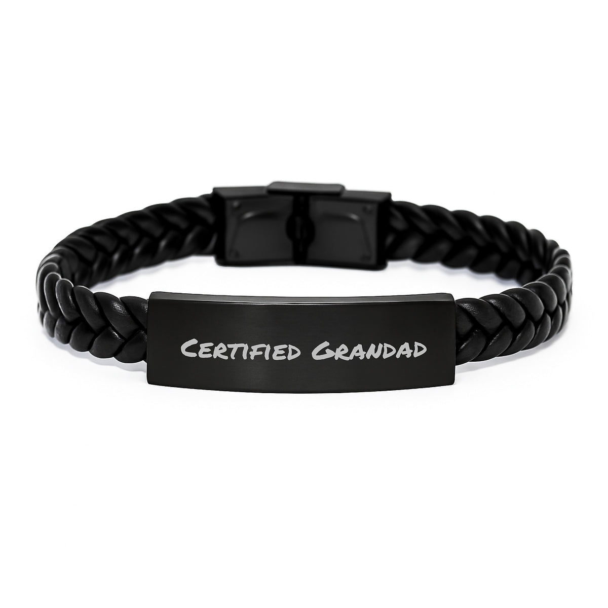 Funny Certified Grandad Gifts Interlaced Leather Bracelet for Grandad Graduation Unique Gifts from Family - Image 1