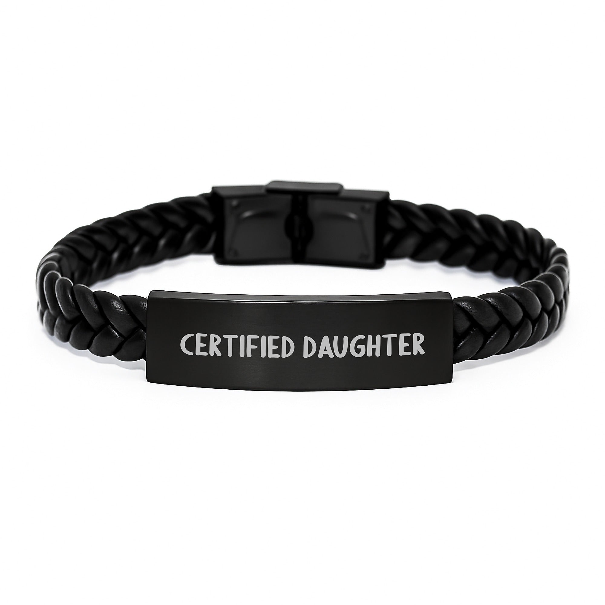 Daughter's Special Day Funny Interlaced Leather Bracelet Gifts from Family for Birthday - Image 1