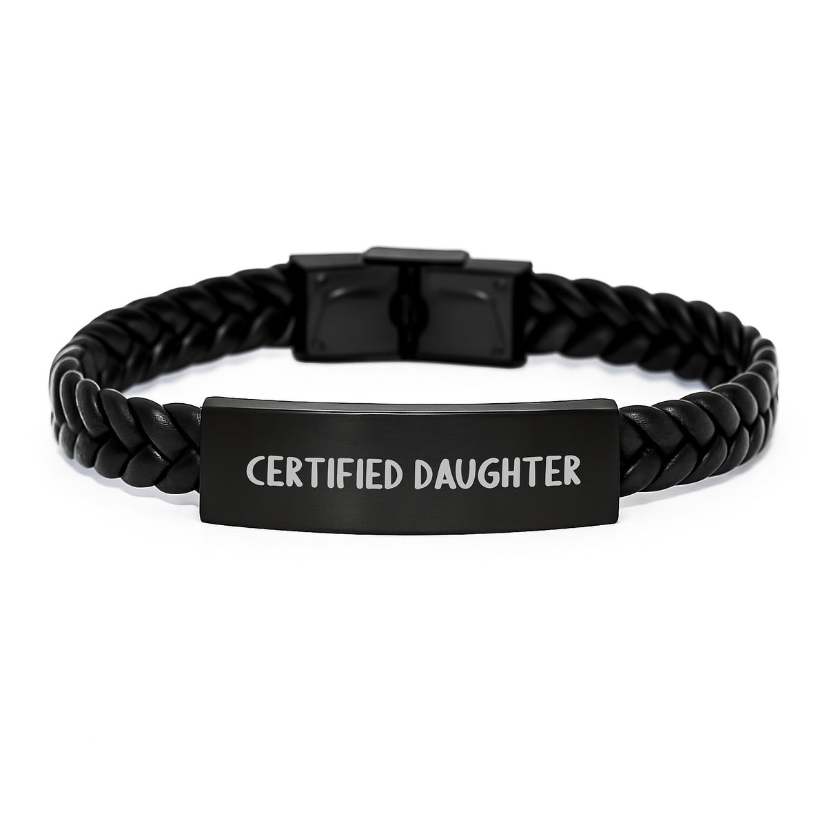 Daughter's Special Day Funny Interlaced Leather Bracelet Gifts from Family for Birthday - Image 1