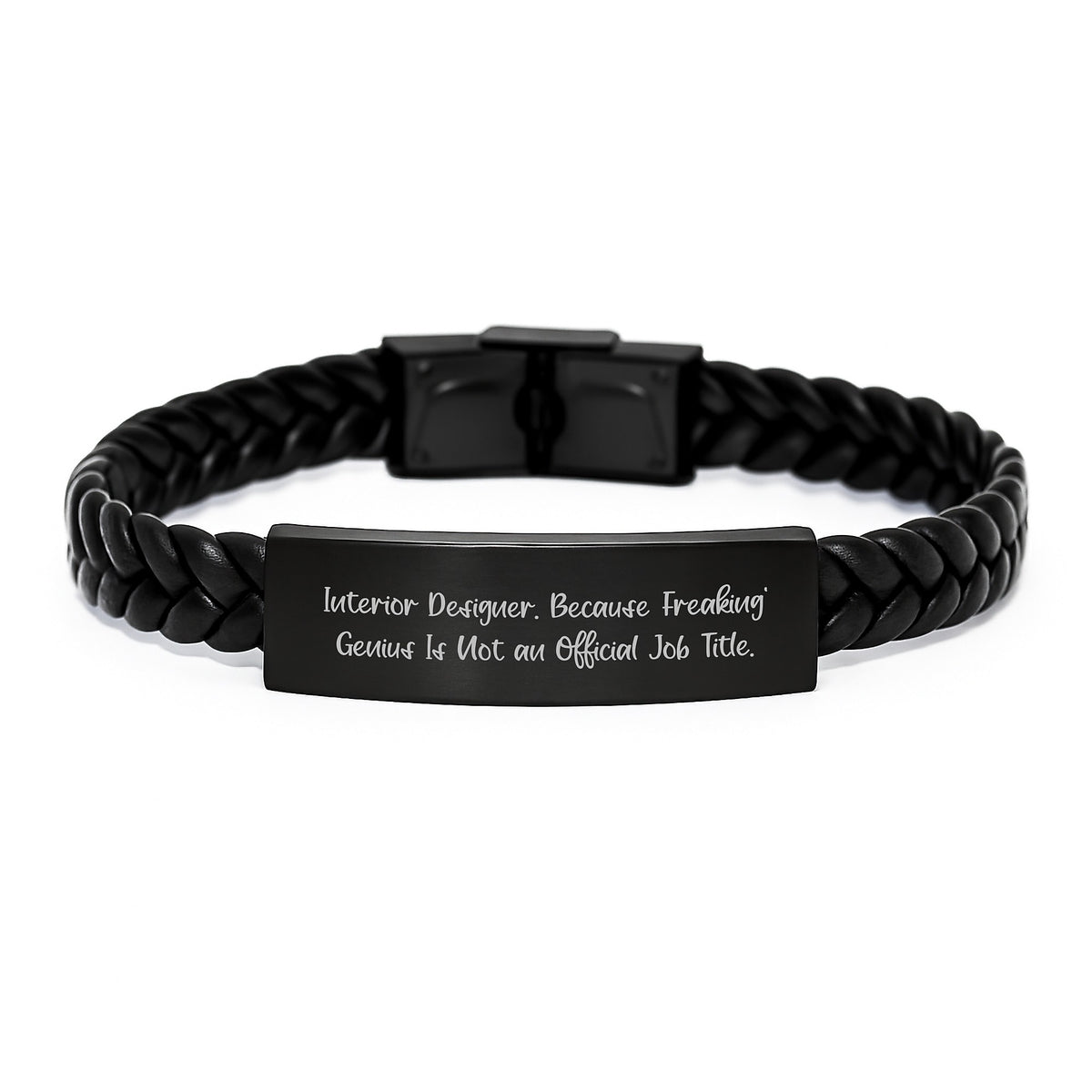 Unique Birthday Unique Gifts for Interior Designer, Funny Quote Interlaced Leather Bracelet for Men Gifts from Friends - Image 1