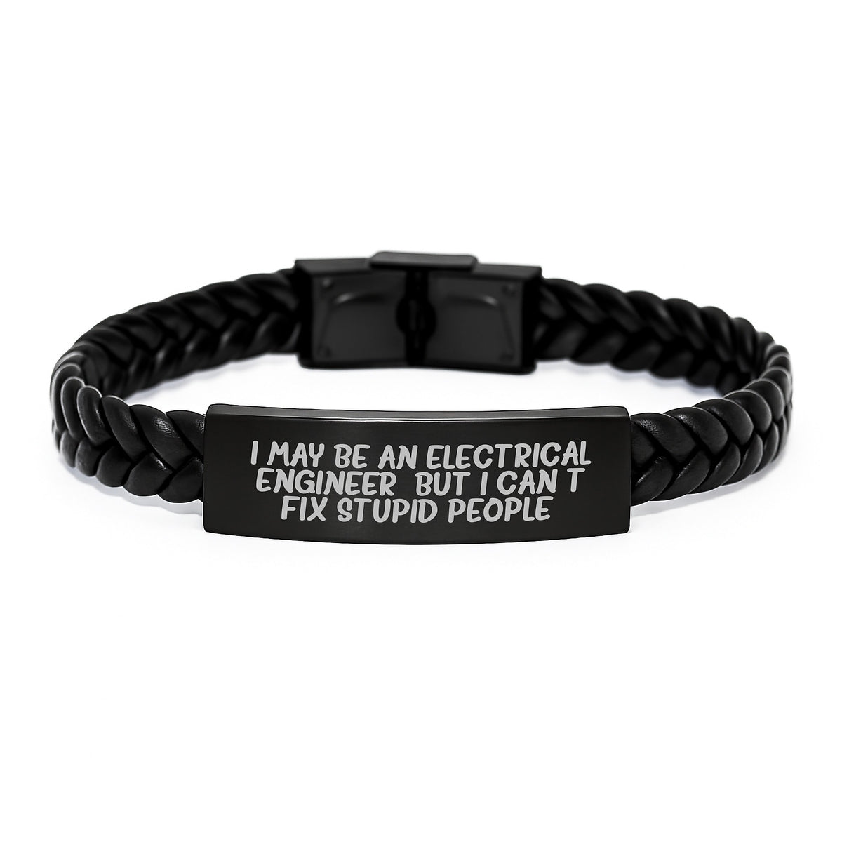 Funny Electrical Engineer Quotes Interlaced Leather Bracelet Gifts from Men to Electrical Engineer Friends - Image 1