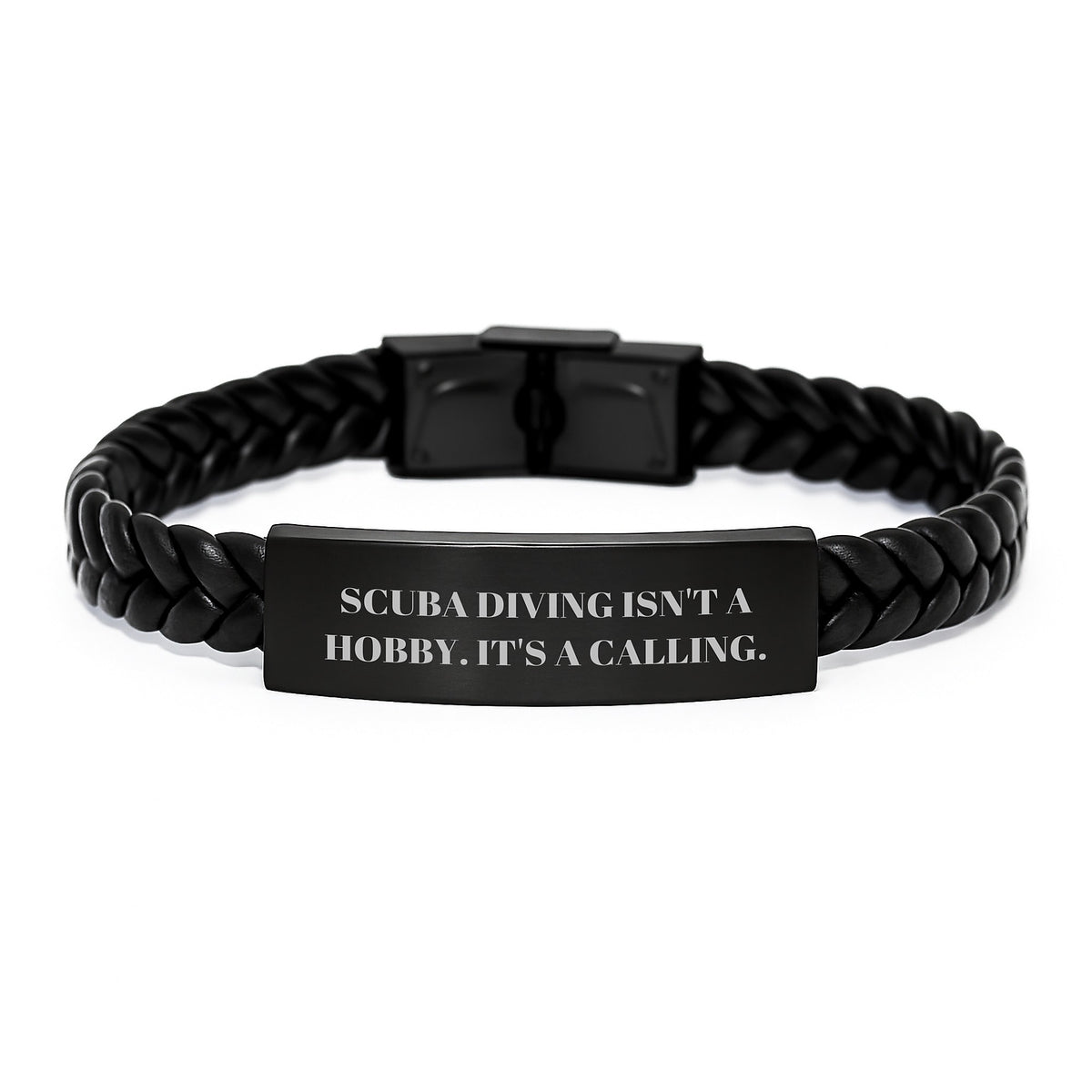 Scuba Diving Inspirational Gifts from Friends for Men Interlaced Leather Bracelets, Quotes 'Scuba Diving Isn't A Hobby. It's A Calling.' for Graduation Unique Gifts - Image 1