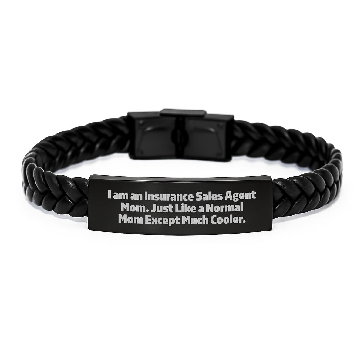 Insurance Sales Agent Mom's Cool Interlaced Leather Gift for Graduation - 'I Am An Insurance Sales Agent Mom...' - Image 1