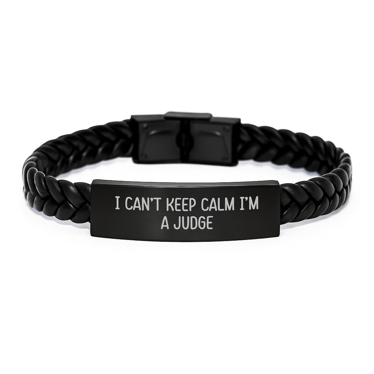 Funny Judge Quote Interlaced Leather Bracelet, Gift for Judge Friends and Family, Christmas Unique Gifts from Men to Women - Image 1