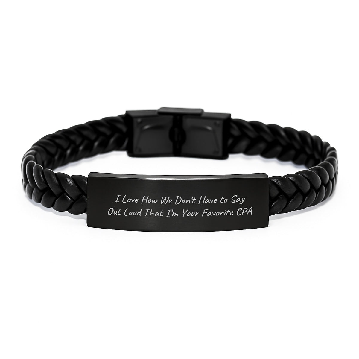 CPA Gifts from Friends, Inspirational Interlaced Leather Bracelet, Funny Quote, Birthday Unique Gifts for Men or Women, Enjoyable CPA Appreciation - Image 1
