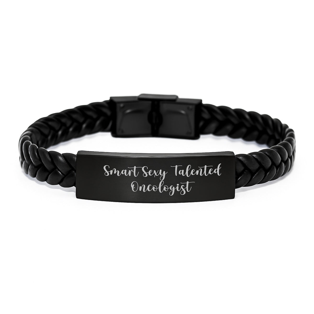 Smart Sexy Talented Oncologist Inspired Interlaced Leather Graduation Gifts for Men from Women, Coworkers, Family - Unique Talented Oncologist Quote - Image 1