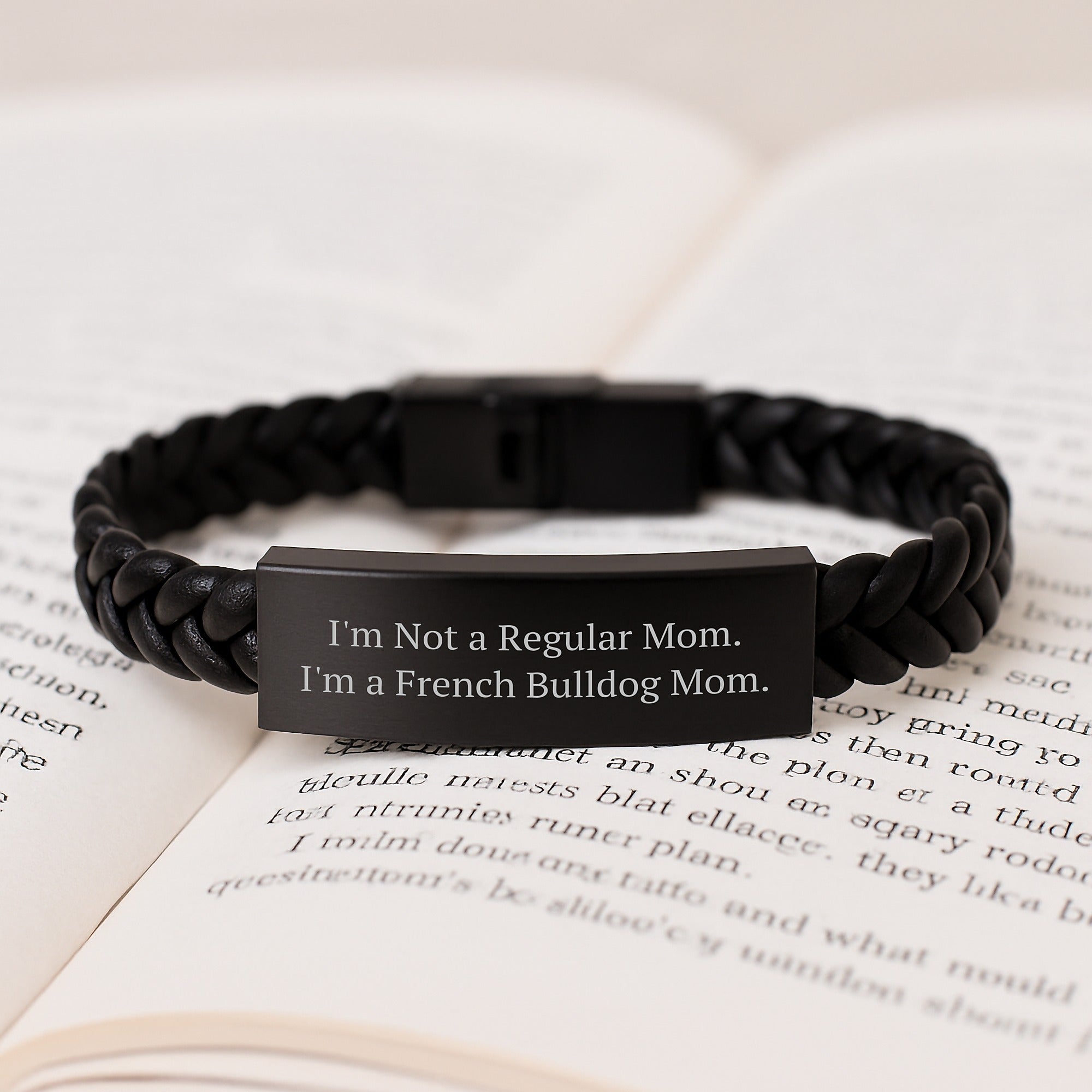 Funny French Bulldog Mom Gifts for Women Interlaced Leather Bracelet Presents from Mom to Daughter, Wife, Sister, and Friends this Christmas Season - Image 3