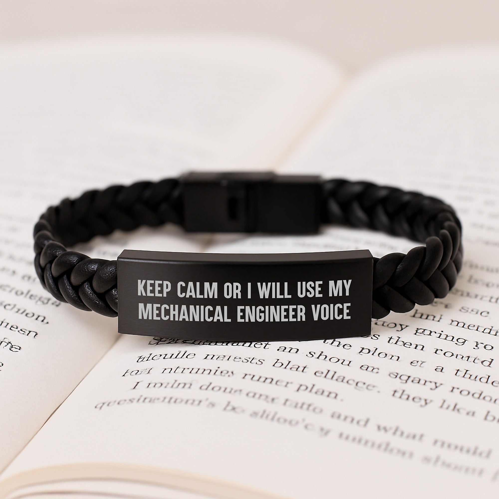 Funny Mechanical Engineer Gifts for Him - Interlaced Leather Bracelet, Gifts from Men, Christmas Unique Presents for Sweetheart - Image 3