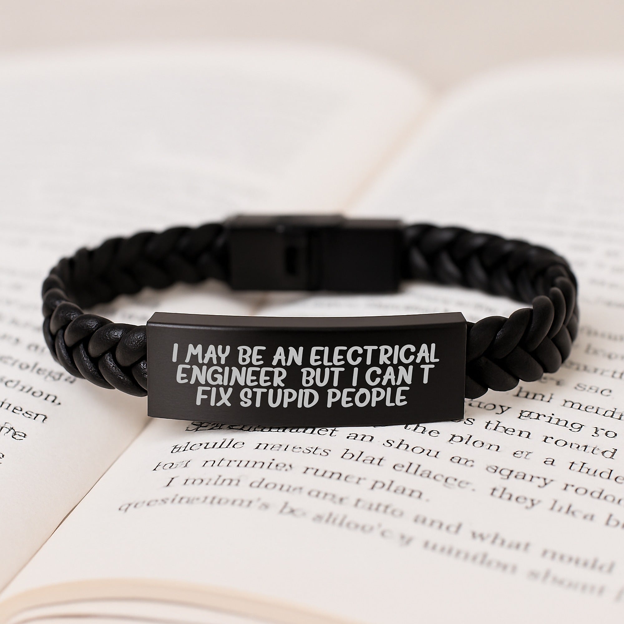 Funny Electrical Engineer Quotes Interlaced Leather Bracelet Gifts from Men to Electrical Engineer Friends - Image 3