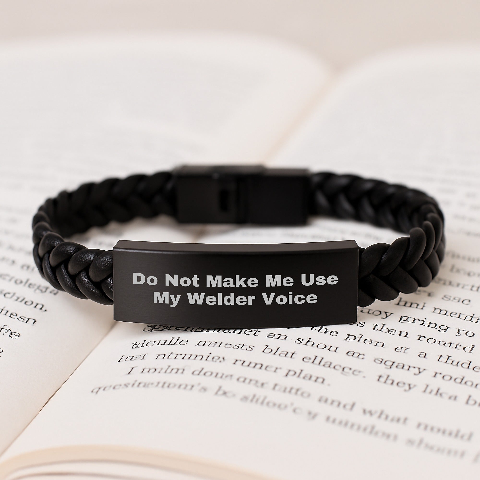 Welder Gifts from Friends for Men - Funny Quote Interlaced Leather Bracelet - Christmas Unique Gifts - Image 3