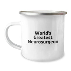 Funny World's Greatest Neurosurgeon Gifts from Family, Friends, Coworkers - Unique Camping Mug for Men and Women, Christmas Unique Presents - Image 1