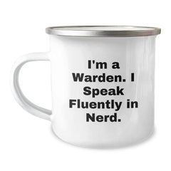 Warden Gifts Funny Inspirational Quote Camping Mug for Graduation, Gifts from Friends, Gifts for Warden - Image 1