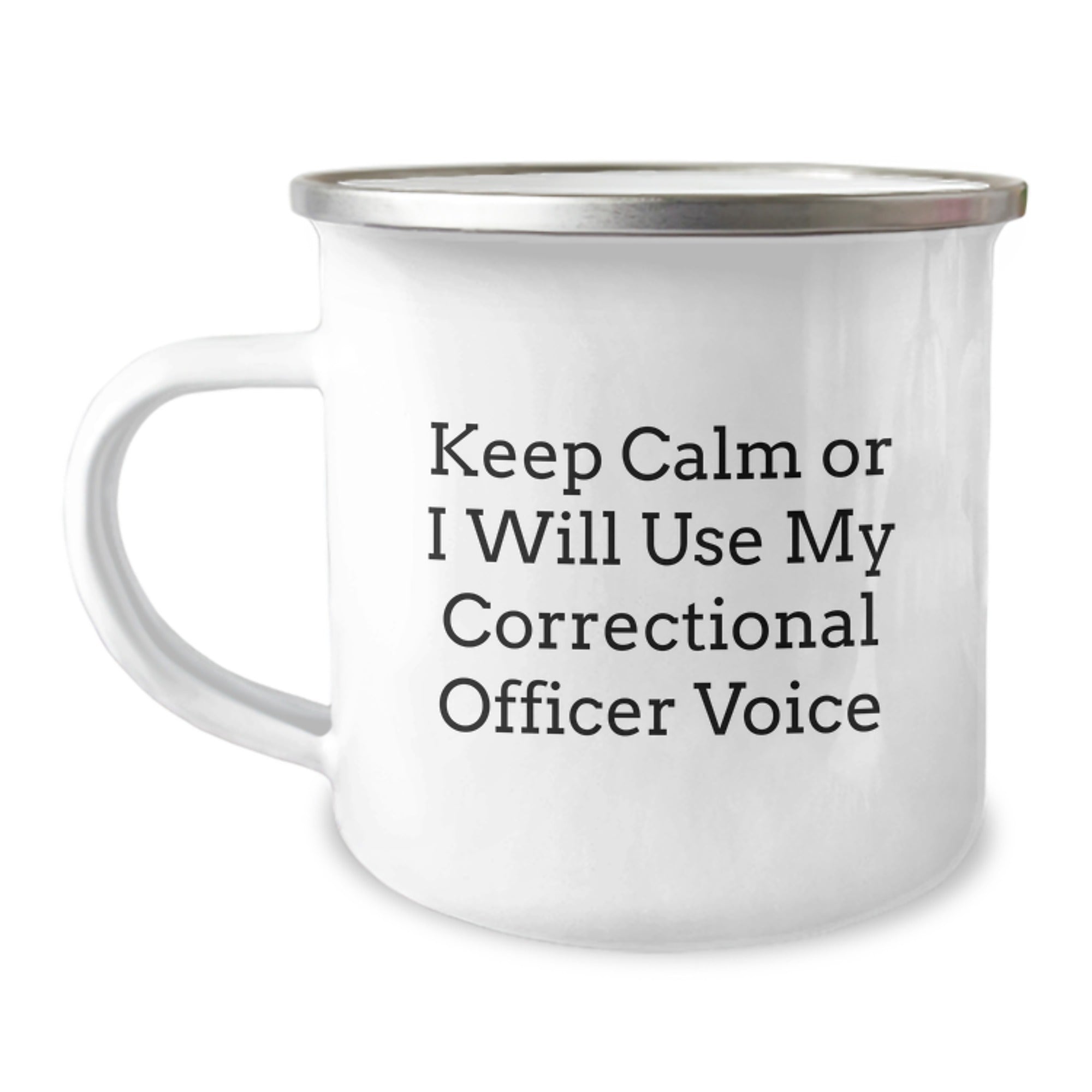Funny Correctional Officer Gifts for Men - Keep Calm Or I Will Use My Correctional Officer Voice Christmas Unique Gifts from Friends for Correctional Officer - Image 1