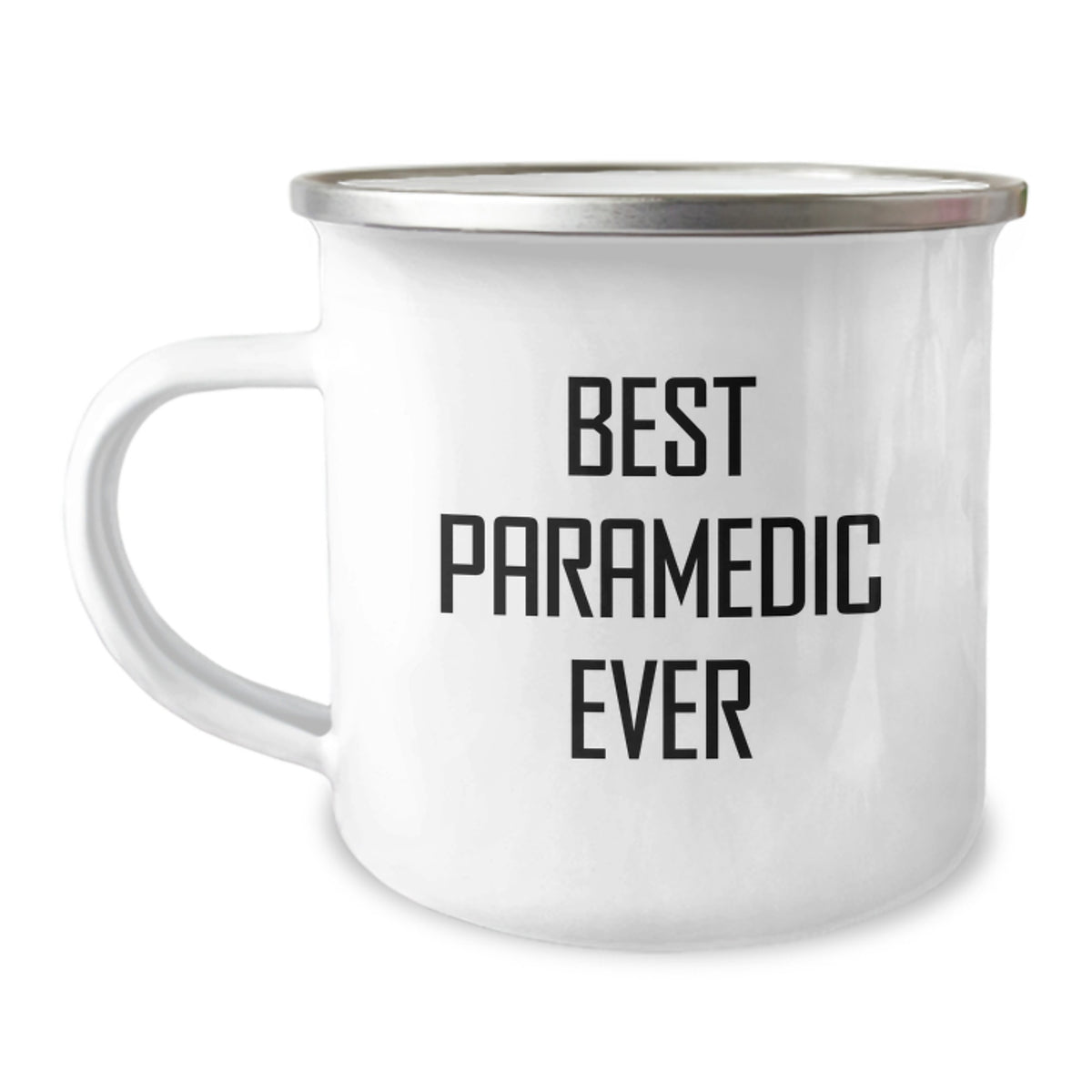 Funny Rescue Worker Gifts from Friends for Birthday - Camping Mug 'Best Rescue Worker Ever' Quote, 12 oz Stainless Steel with Enamel Finish - Image 1