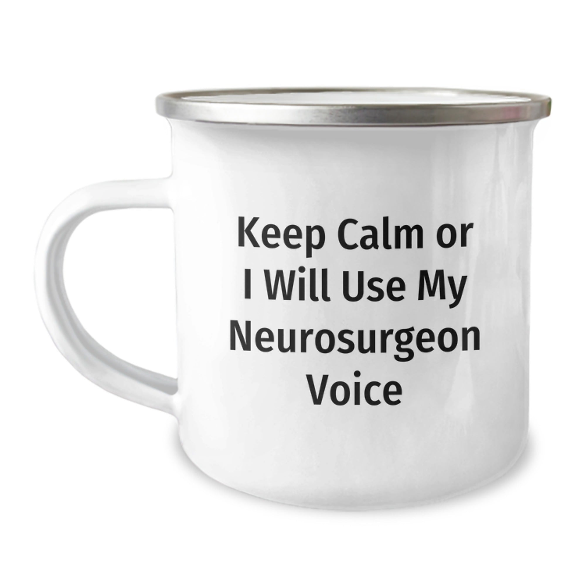 Neurosurgeon Gifts Christmas Unique Mugs for Men Friends with Funny Quote Keep Calm Or I Will Use My Neurosurgeon Voice, - Image 1