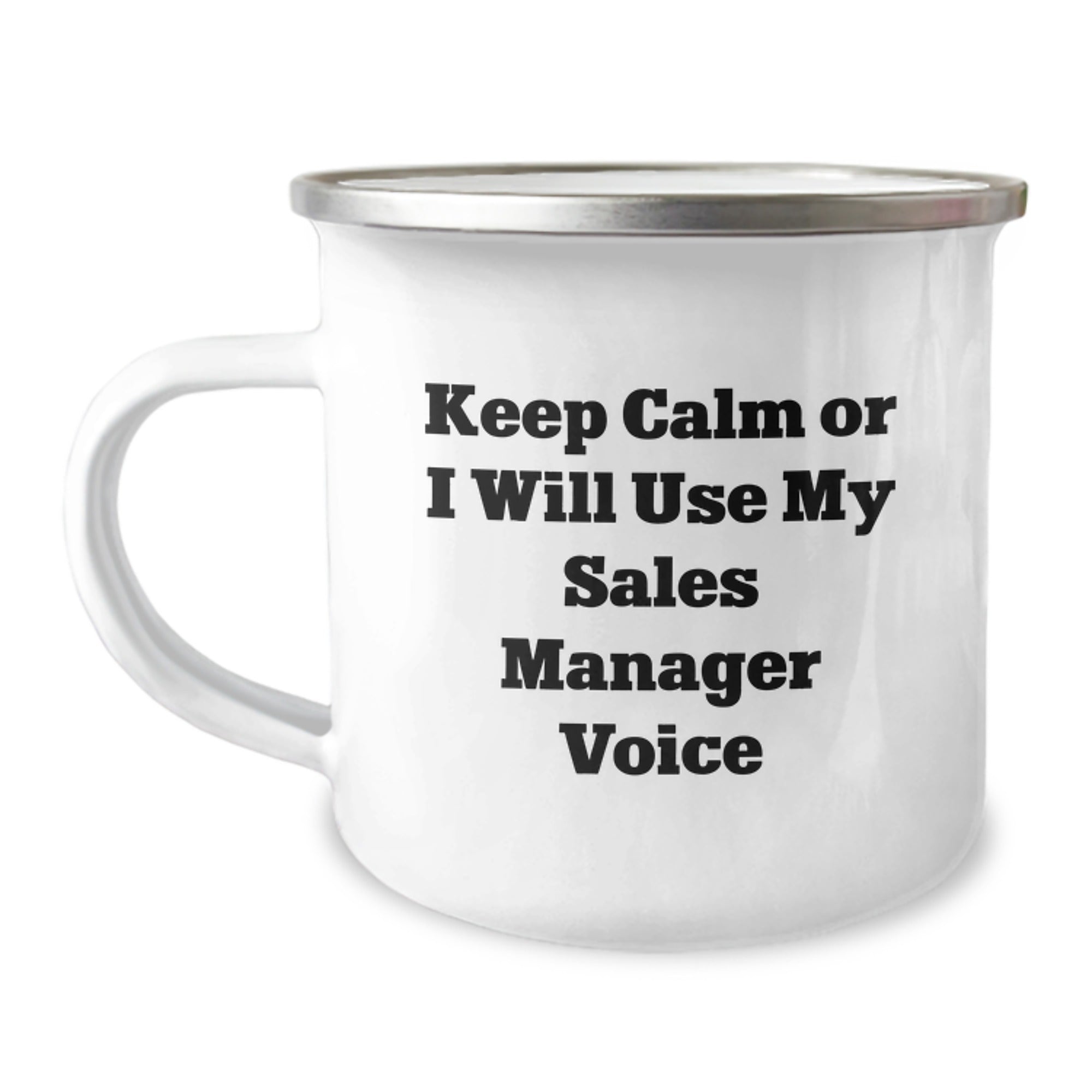 Funny Sales Manager Gifts from Men to Friends - Keep Calm or I'll Use My Sales Manager Voice Christmas Unique Gifts for Sales Manager - Image 1