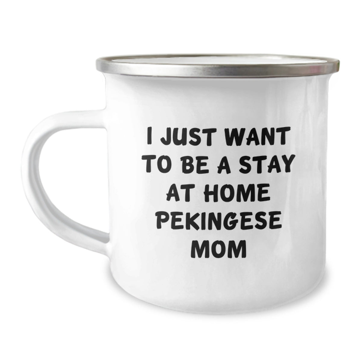 Cute Pekingese Dog Mom Birthday Camping Mug, Funny Gift from Family Friends, Unique Pekingese Dog Lover Cup - Image 1