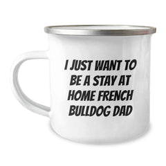 Funny French Bulldog Dad Camping Mug Gifts from Family for Men on Christmas Unique - Image 1