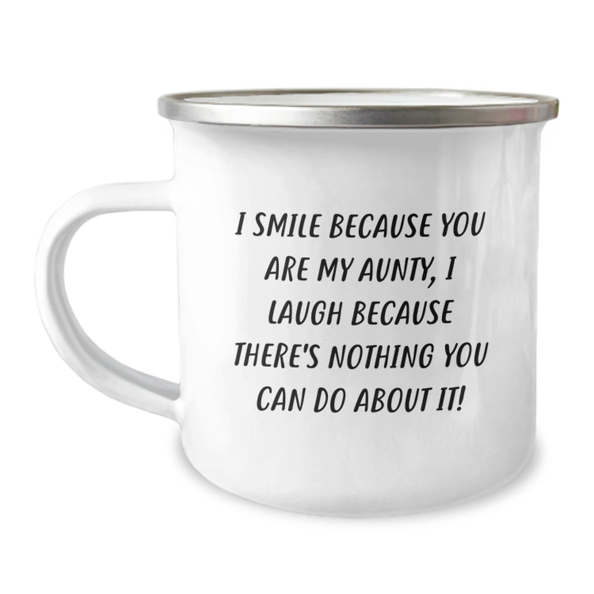 Funny Gifts for Aunty, Christmas Unique Aunty Camping Mug, I Smile Because You Are My Aunty Mugs Gifts from Family - Image 1