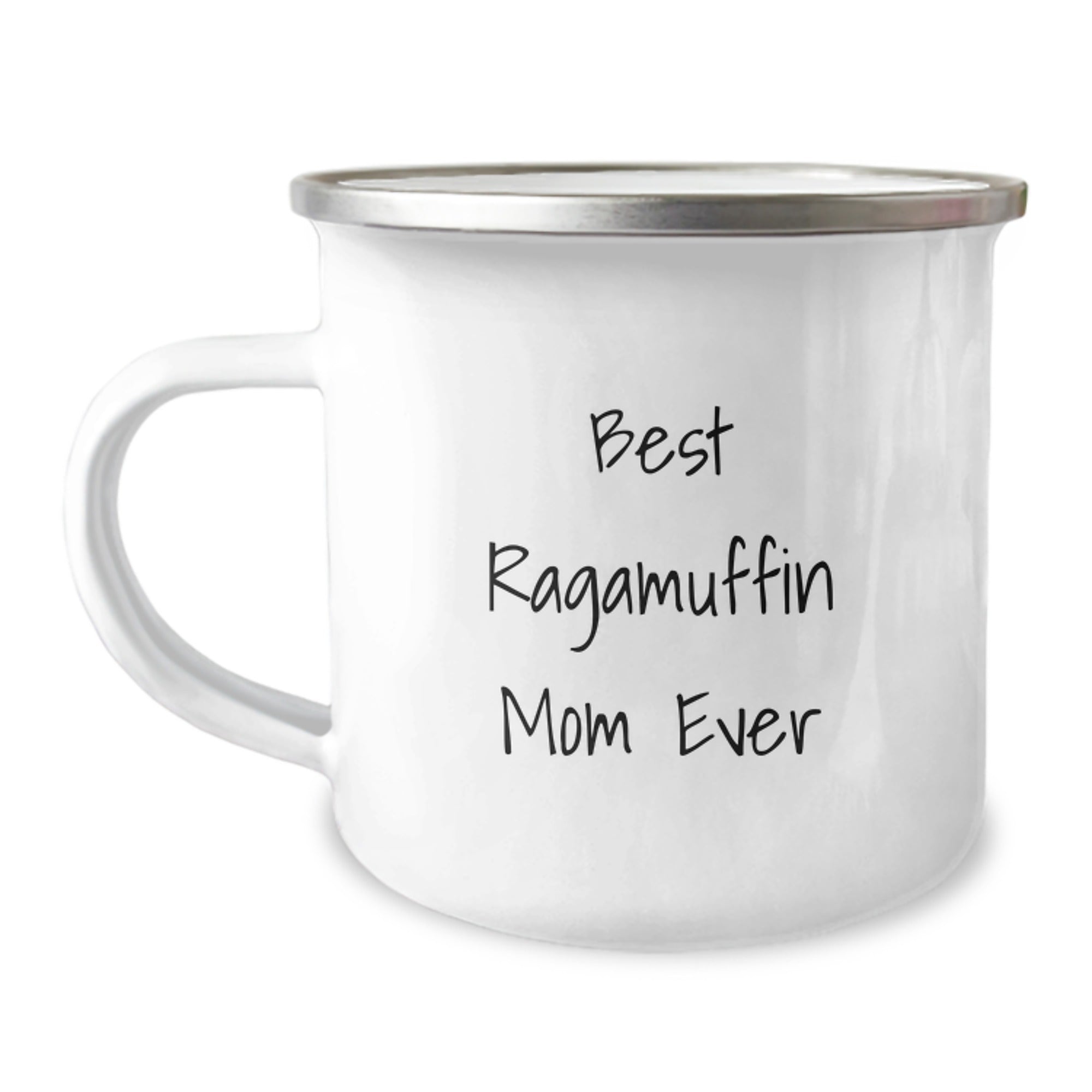 Funny 'Best Ragamuffin Mom Ever' 12oz Camping Mug Gifts for Ragamuffin Cat Lovers from Family, Friends, or Coworkers to Celebrate Graduation - Image 1