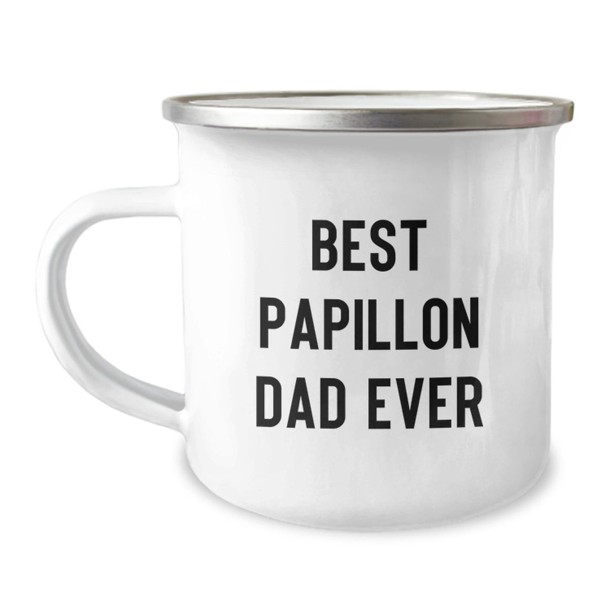 Papillon Dog Lover Gifts from Friends for Best Dad Ever Funny Camping Mug, Birthday Unique Gifts - Image 1
