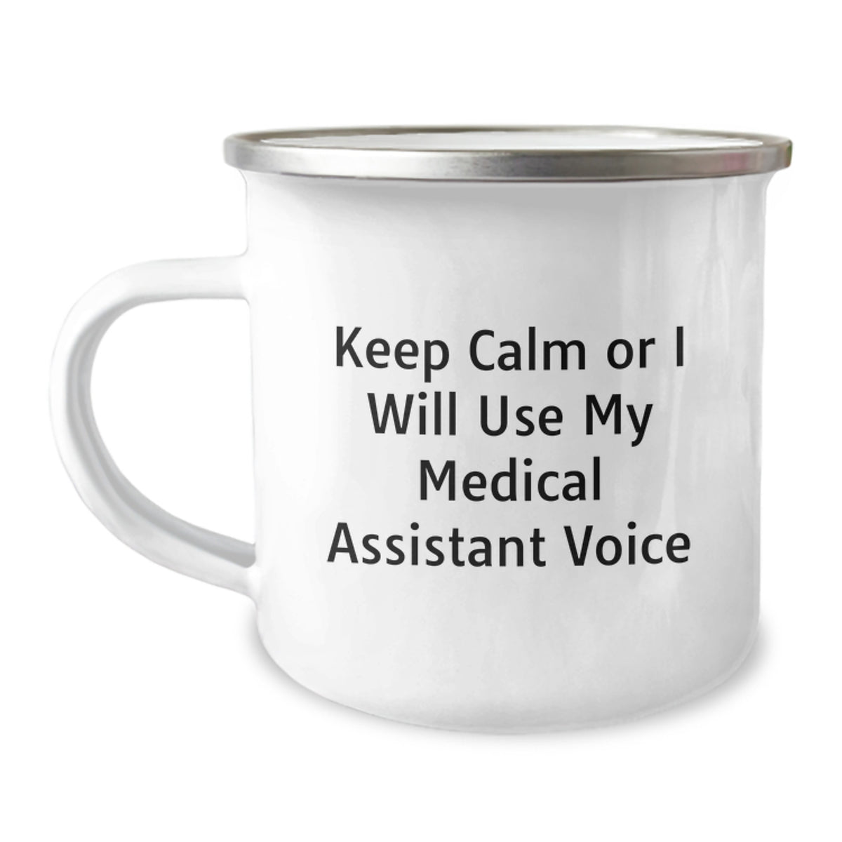 Funny Medical Assistant Gifts for Men from Friends - Medical Assistant Camping Mug, Keep Calm Or I Will Use My Medical Assistant Voice, Christmas Unique Gifts - Image 1