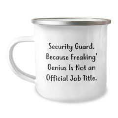 Funny Quotes for Security Guard Christmas Camping Mug Gifts from Friends to Family - Image 1