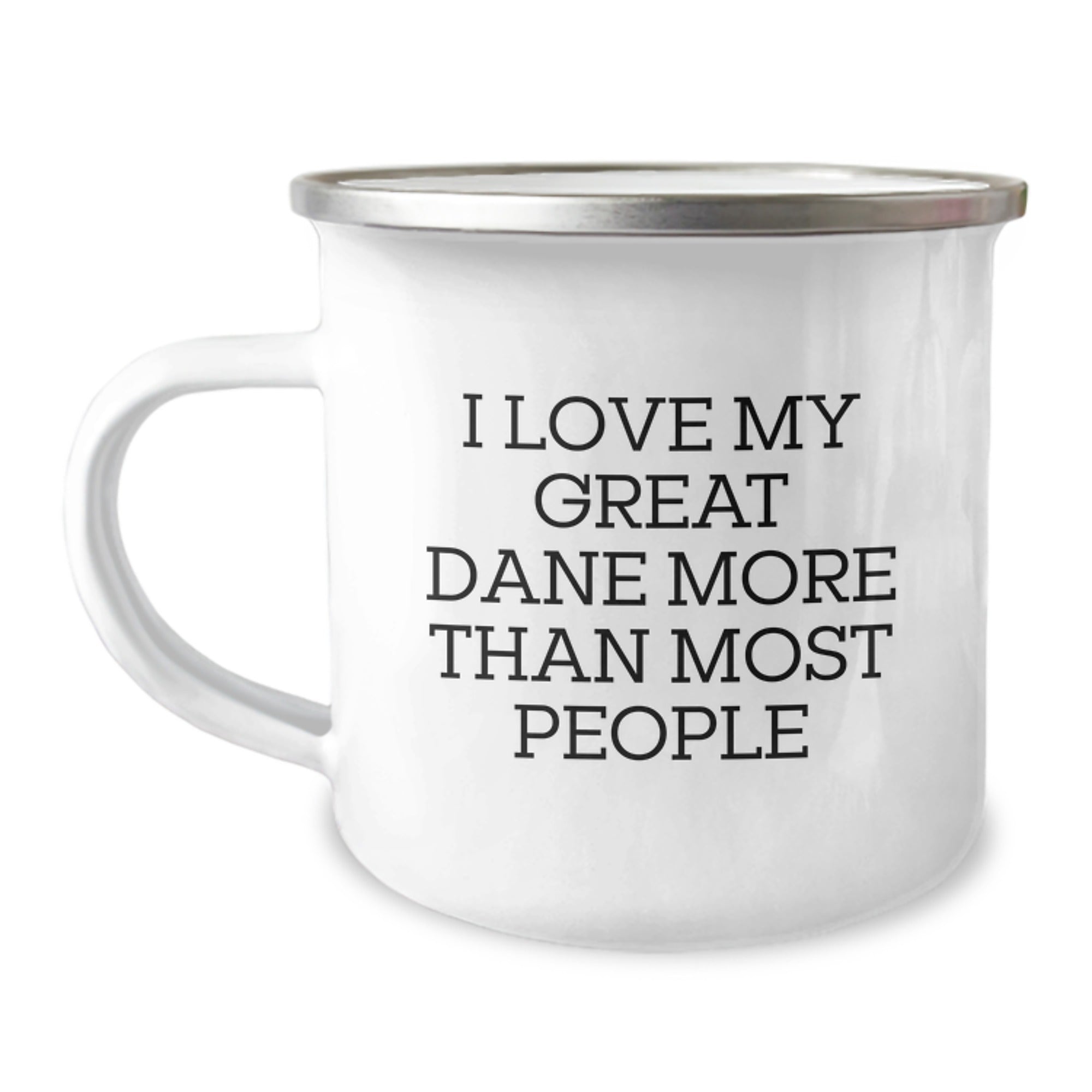 Funny Great Dane Dog Lover Gifts for Him from Men, Great Dane Dog Camping Mug with 'I Love My Great Dane More Than Most People' Quote, Valentine's Unique Gifts - Image 1