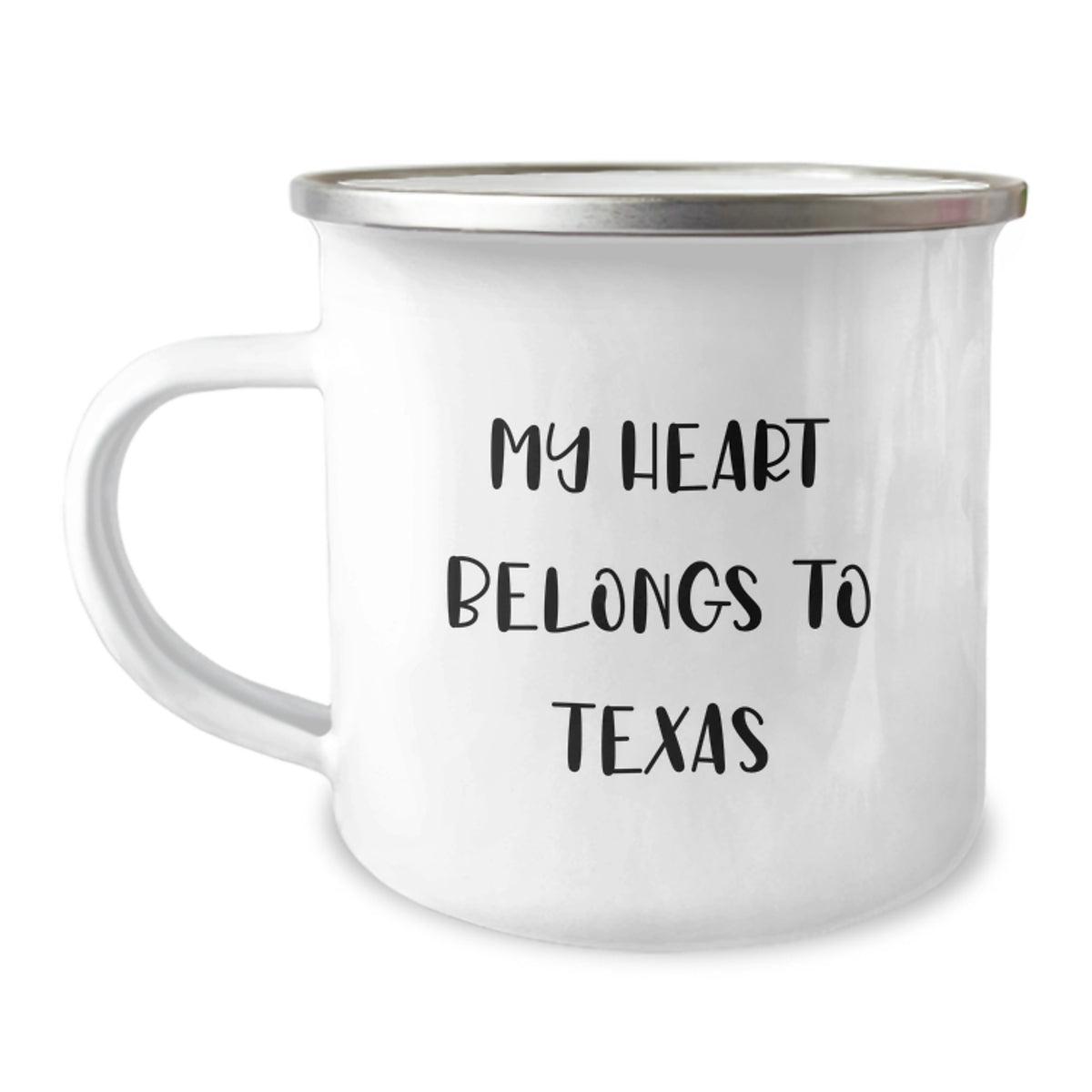 Funny Texas Camping Mug Gifts from Friends for Birthday 'My Heart Belongs To Texas' Lovers, Texas Gifts for Him Her Family - Image 1