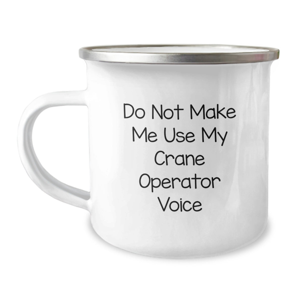 Funny Crane Operator Gifts for Men, Unique Birthday Unique Gifts from Friends to Family - 'Do Not Make Me Use My Crane Operator Voice' Funny Camping Mug - Image 1