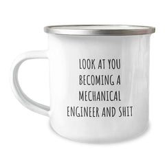 Mechanical Engineer Gifts, Funny Quote, Christmas Unique Gifts for Men from Friends and Family - 12oz Stainless Steel Camping Mug - Image 1