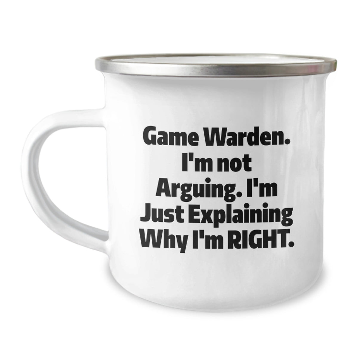 Funny Game Warden Mugs Gifts from Friends, Christmas Unique Gifts for Game Wardens, Camping Mug with Humorous Quote - Image 1