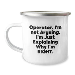 Operator Camping Mug Gifts for Friends, Christmas Unique Operator Mugs from Friends, Funny Operator Quotes, Operator Enthusiast Gifts, Operator Coffee Mug - Image 1